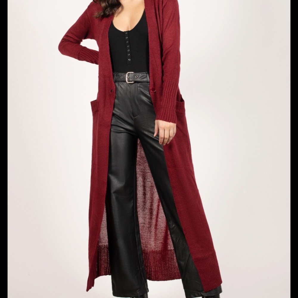 Longline knit cardigan